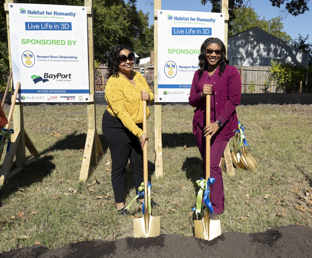 Homebuyers of Newport News 3D printed Habitat homes