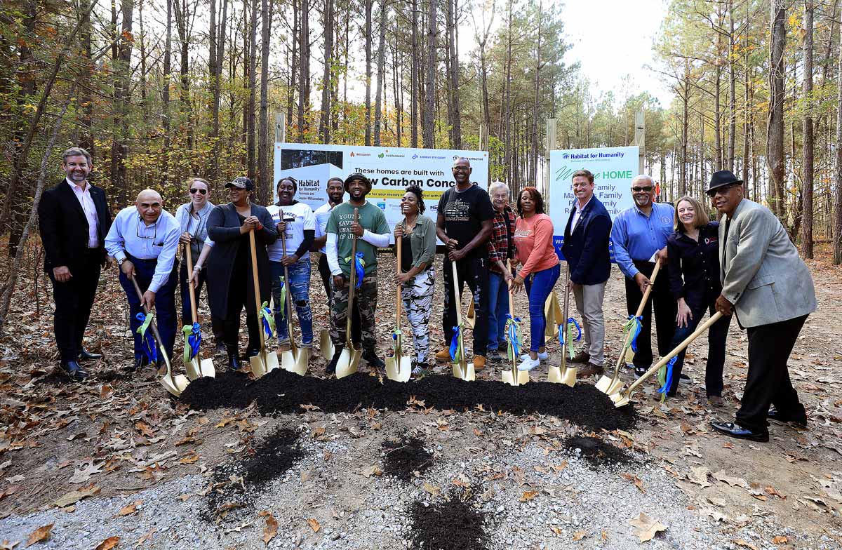 A Habitat for Humanity ground breaking for four families in James City County Saturday November 5, 2022.