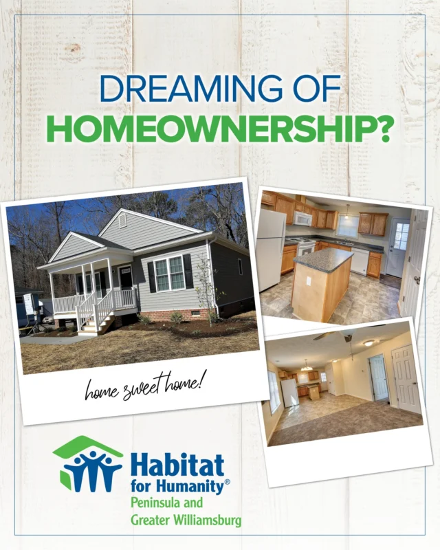 Build your future with us! Habitat for Humanity Peninsula and Greater Williamsburg is welcoming first-time homebuyer applications now through April 30, 2025. Visit the link in bio to get all the details on how to apply.