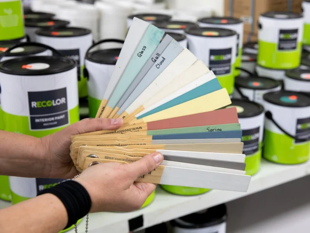 When you buy paint from the Habitat ReStores in Newport News, Williamsburg and Yorktown, you're not just refreshing your walls — you're helping refresh the planet.

Did you know that ReStore carries RECOLOR, premium recycled paint made from surplus latex paint? It’s just as good as new, but way better for the Earth — saving water, reducing CO2 emissions and keeping waste out of landfills.

✅ Low VOCs
✅ Gorgeous colors (like Wave 🌊, Dove 🕊️ & Fog 🌫️)
✅ Available in chalk, interior & exterior finishes
✅ Budget-friendly pricing

Your purchase = less pollution + more restoration 💚