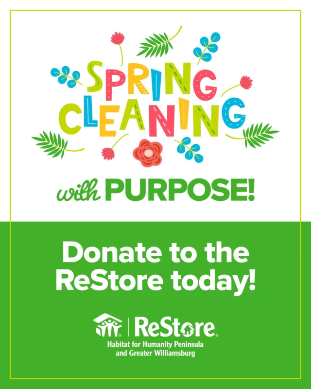 Your spring cleaning has purpose! That old dresser, extra tools or kitchenware collecting dust? The ReStore will put them to great use – and the proceeds help fund Habitat homes. Donate to the ReStore today! You can even schedule a FREE pickup of your donations online at link in bio!