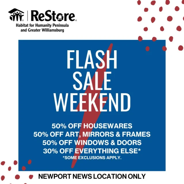 🚨 FLASH SALE WEEKEND ALERT! 🚨

Get ready to save BIG at @restorepgw! This weekend only:

🛋️ Housewares – 50% OFF
🖼️ Art, Mirrors & Frames – 50% OFF
🚪 Windows & Doors – 50% OFF
🛠️ Everything else – 30% OFF

It’s the perfect time to refresh your space and support a great cause. Don’t miss it—once it’s gone, it’s GONE!