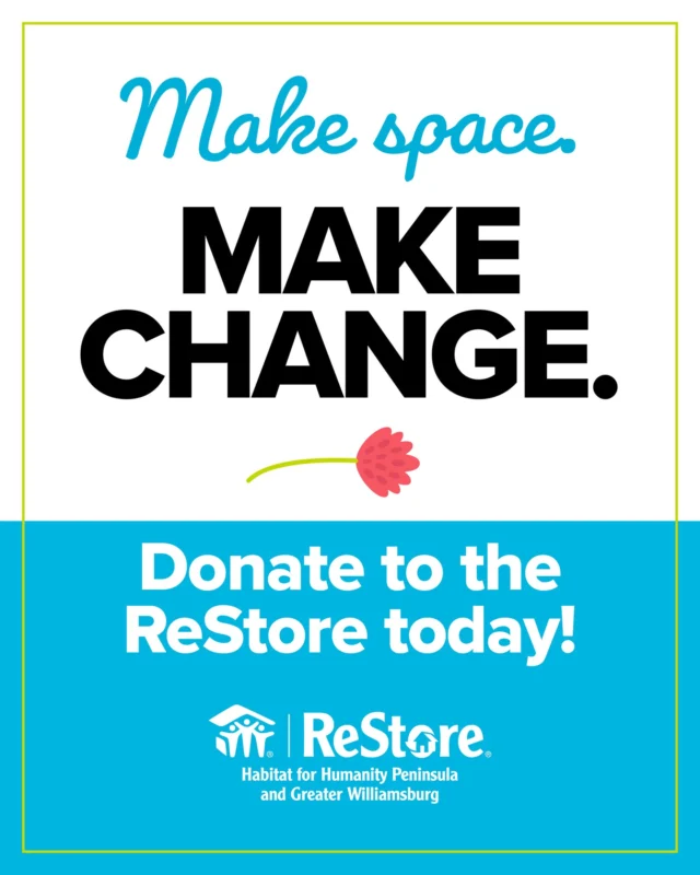 This spring, donate your gently used treasures to the ReStore. Every item sold helps build strength, stability and self-reliance because we use the funds from the items you donate and we sell to build houses...that build hope...right here in our local community! We've made it easy, too. You can schedule a FREE online pickup of your donations online at link in bio!